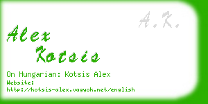 alex kotsis business card